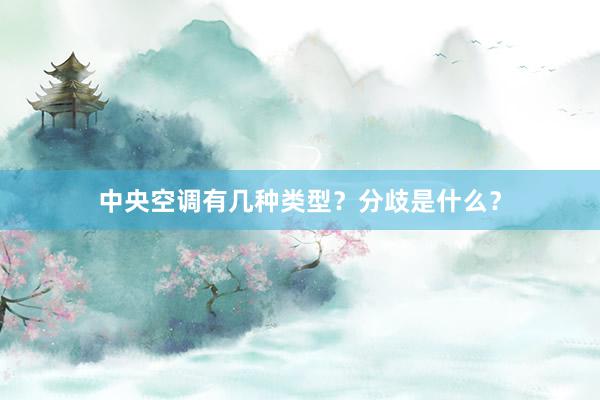 中央空调有几种类型？分歧是什么？