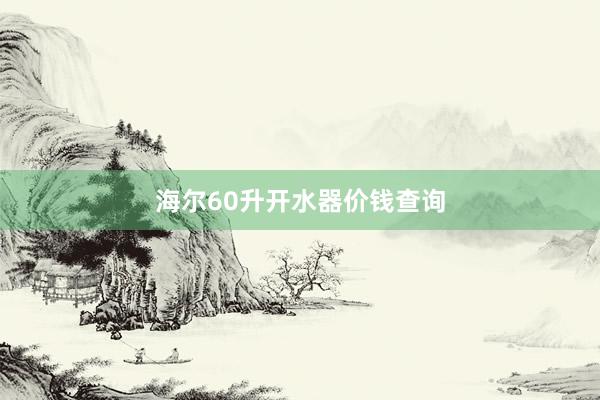 海尔60升开水器价钱查询